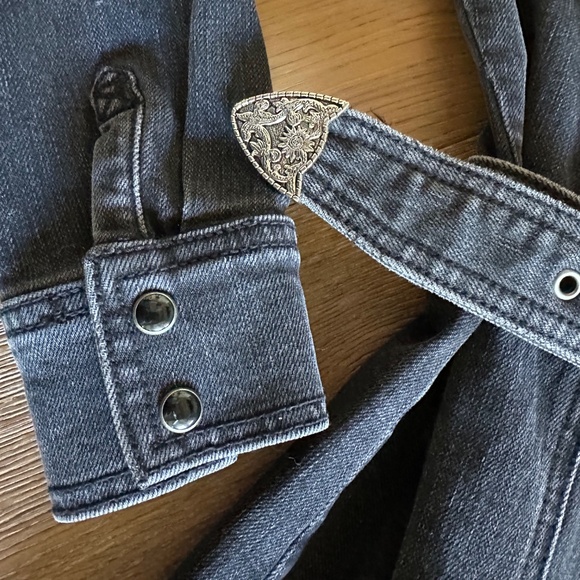 Idyllwind Women’s Western Black Denim Belted Shirt Dress | Size M - Picture 10 of 15